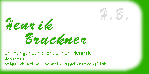 henrik bruckner business card